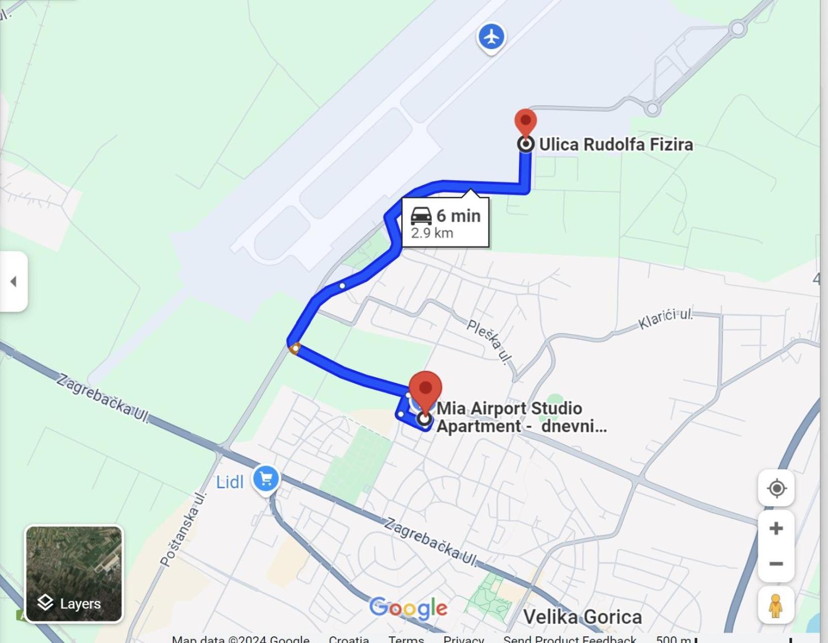 Mia Airport Studio Apartment - 0-24H Self Check In&Out - Parking On Site فيليكا غوغيتْسا المظهر الخارجي الصورة